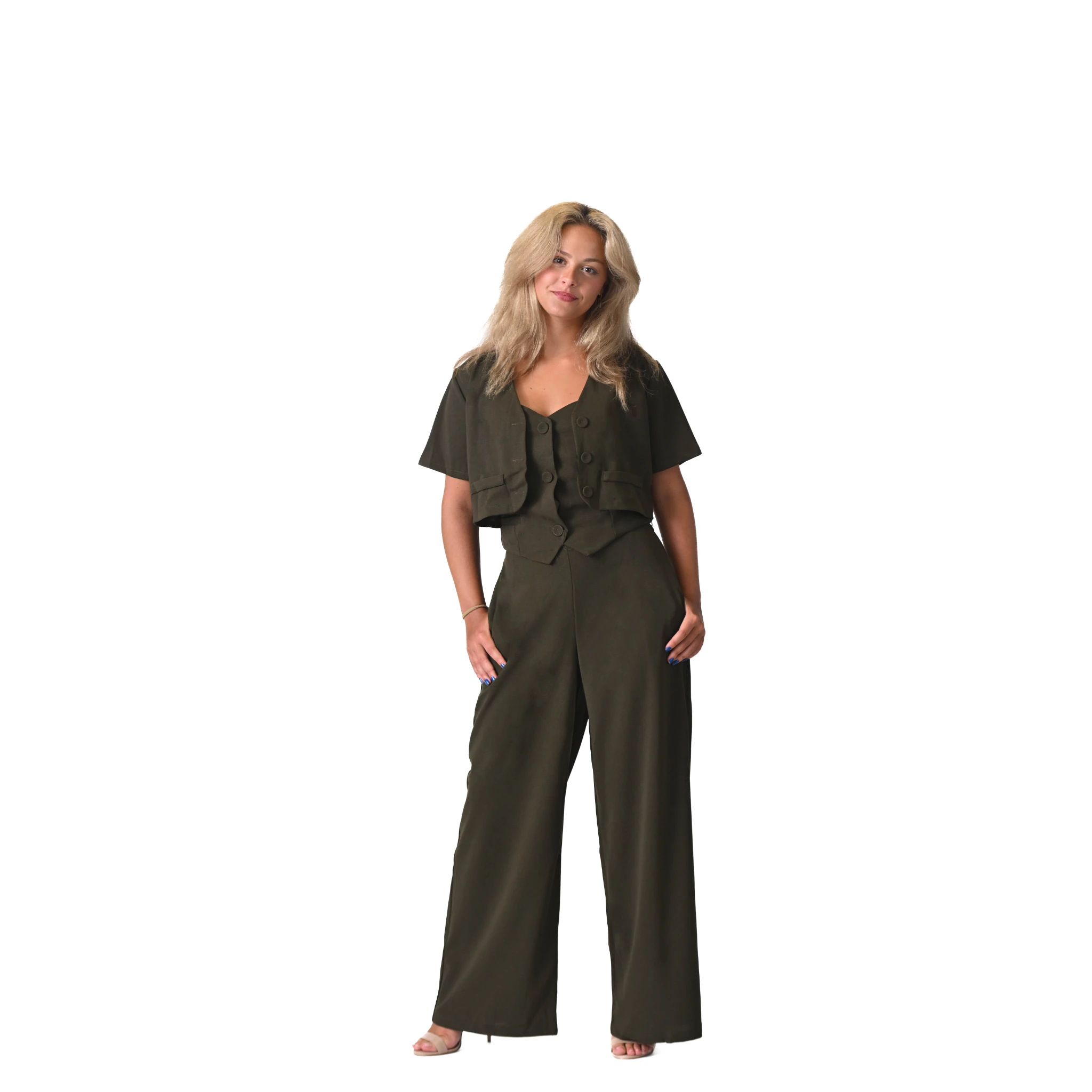 Bossbelle Deep Emerald Power Jumpsuit