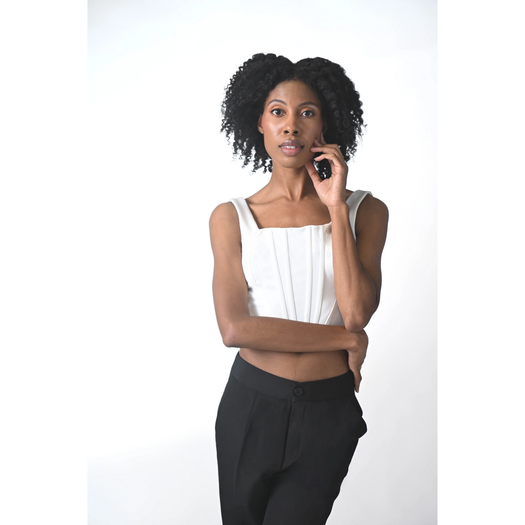 Opale Blanche White Hourglass Corset Top