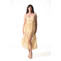 The Nysa Light Gold Midi Dress