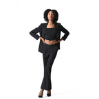 The Belgravia Jet Black Double-Breasted Suit