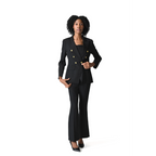 The Belgravia Jet Black Double-Breasted Suit