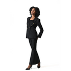 The Belgravia Jet Black Double-Breasted Suit