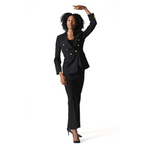 The Belgravia Jet Black Double-Breasted Suit