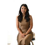 Elira Arc Champagne One-Shoulder Satin Gown