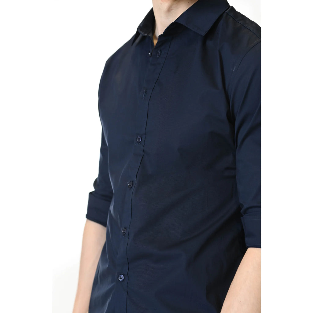 True Depth Navy Blue Dress Shirt
