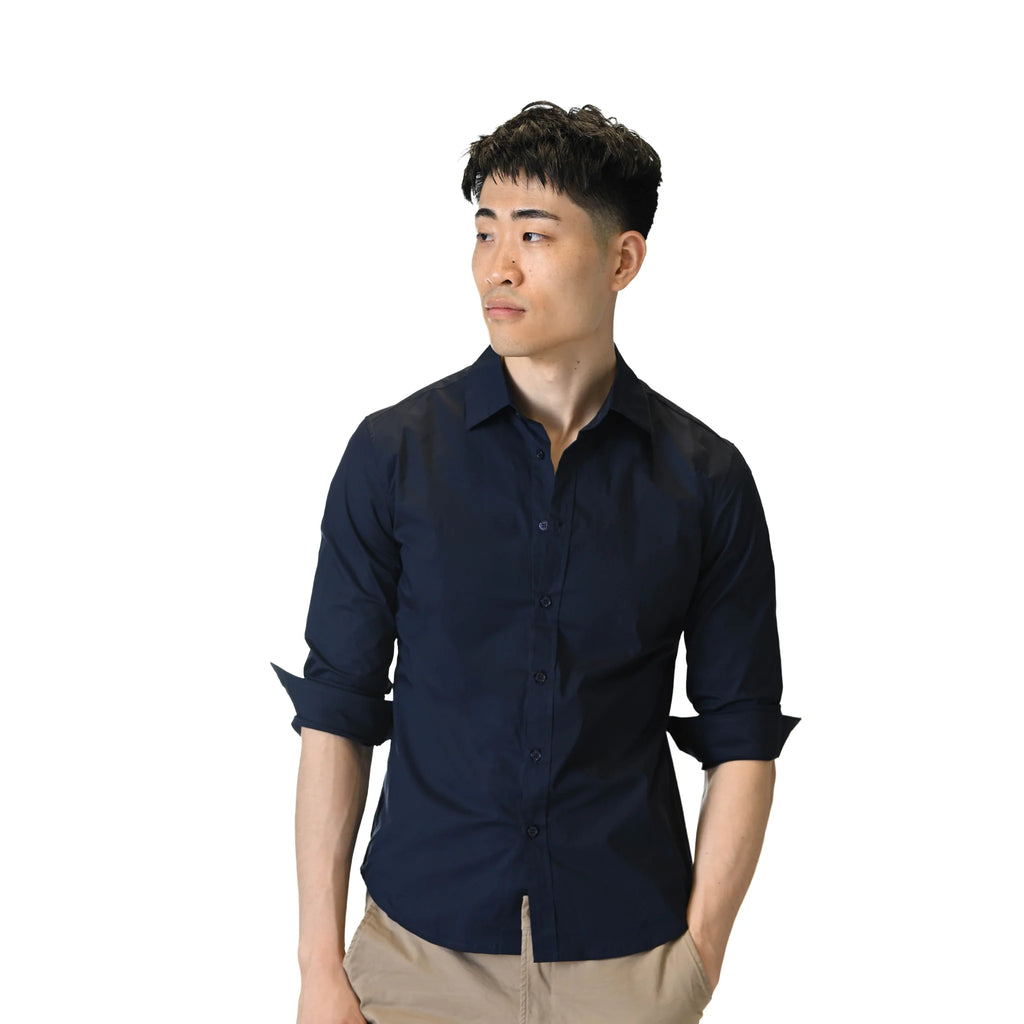 True Depth Navy Blue Dress Shirt