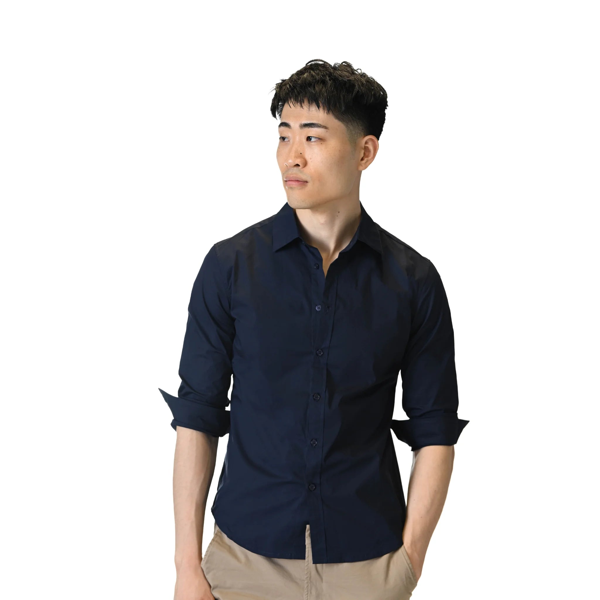 True Depth Navy Blue Dress Shirt