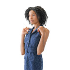 Margaux Denim Dark Indigo Belted Mini Dress