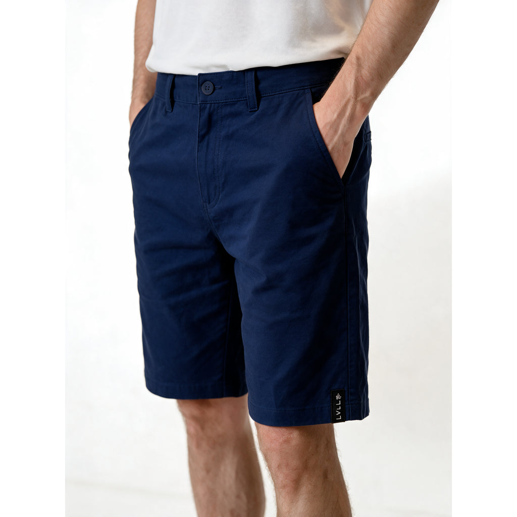 Men's Navy Blue Dress Shorts