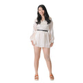 The Aurelia Ivory Satin Cut-Out Mini Dress