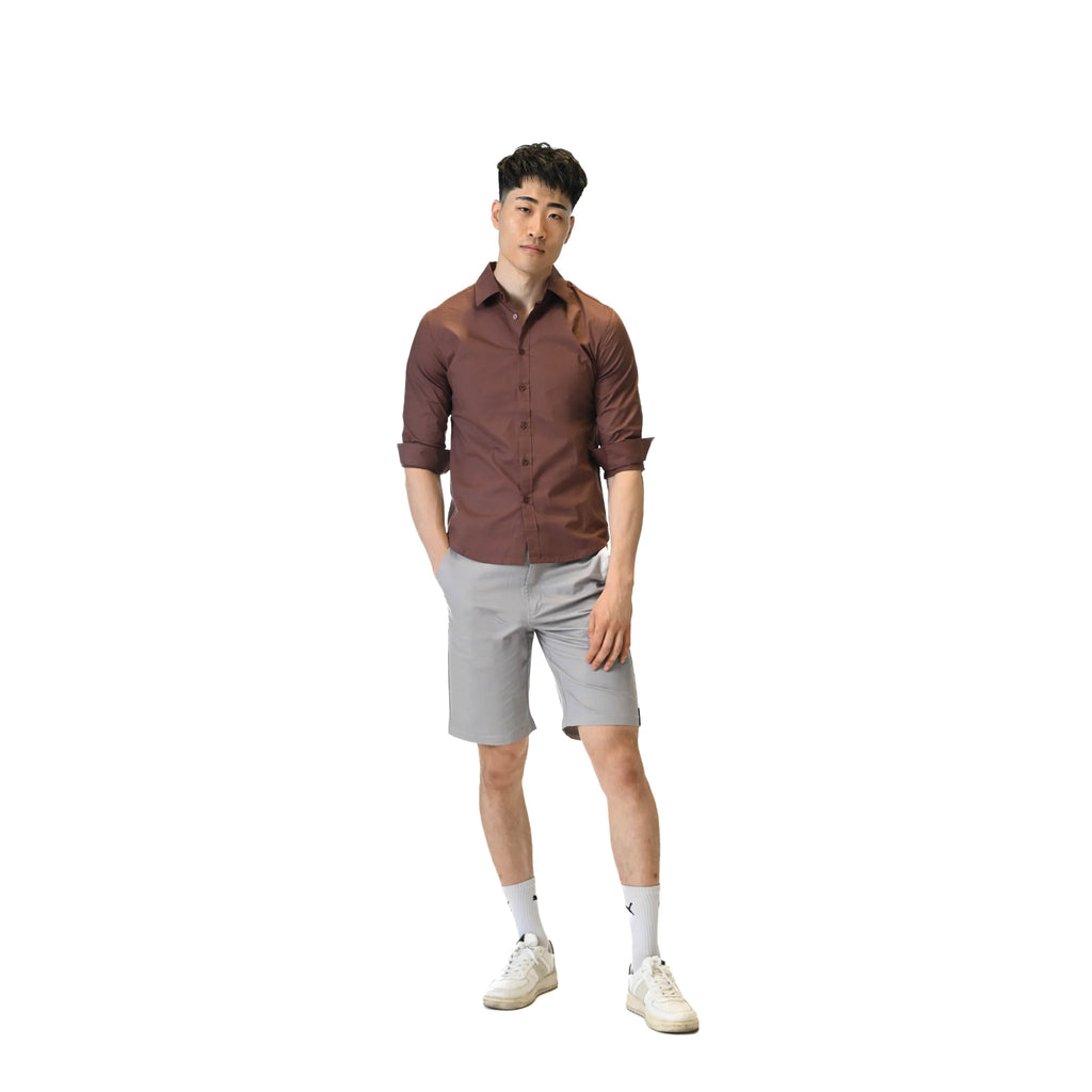 Smoke Move Light Grey Dress Shorts