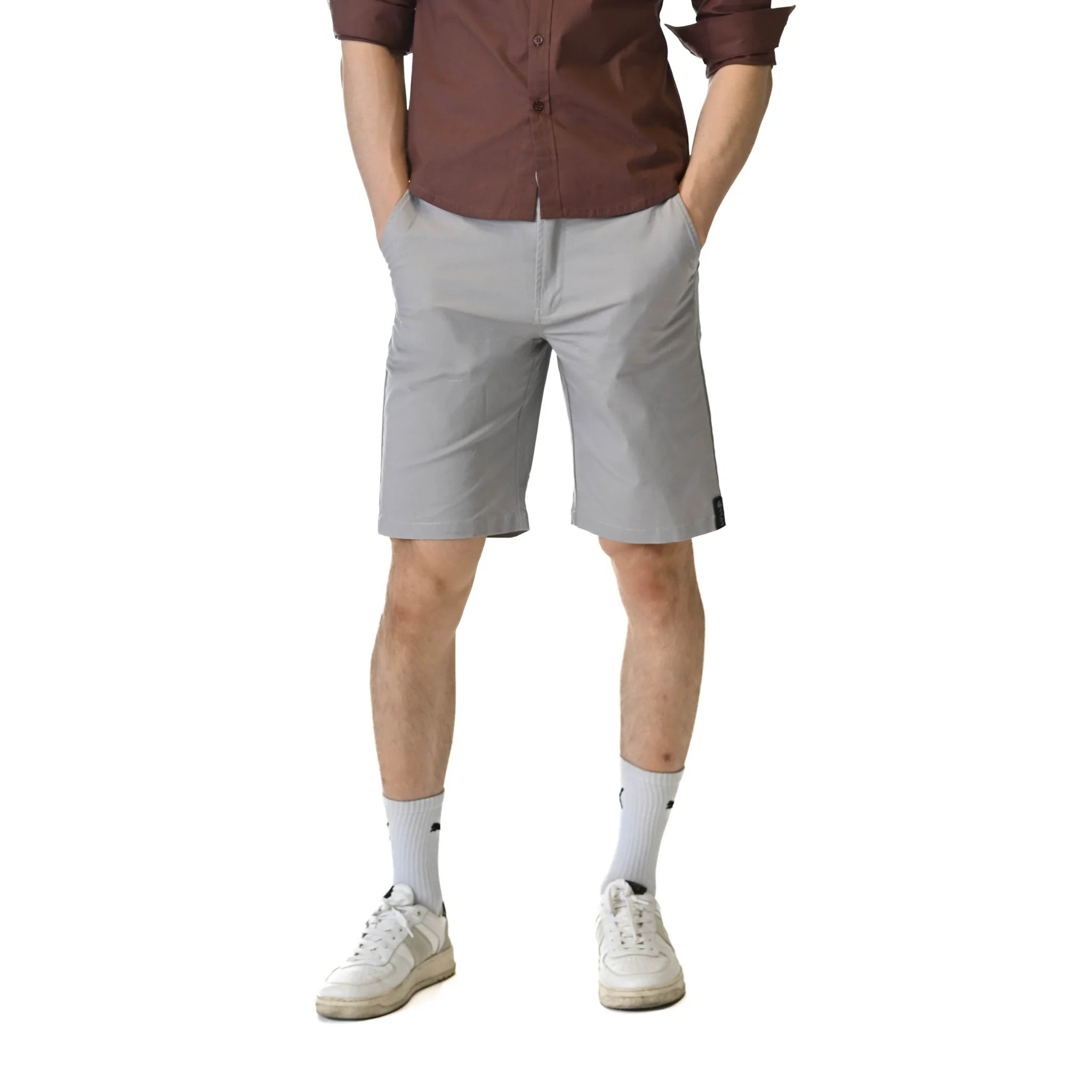 Smoke Move Light Grey Dress Shorts